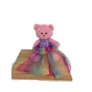 Build A Bear Workshop Beary Fairy Friends Pink Rainbow Unicorn Dress 16" Tall